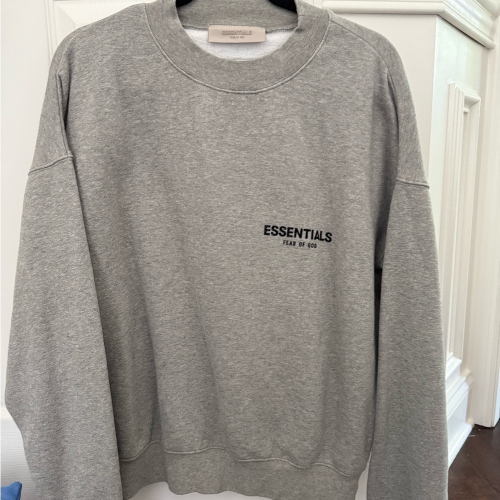 Essentials Gray Crewneck Sweater